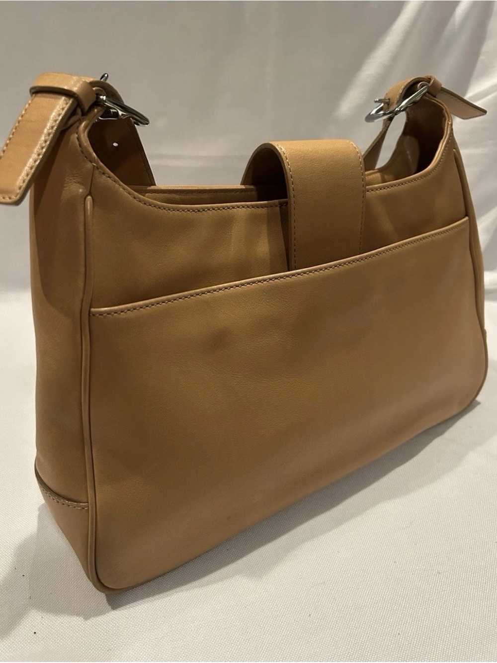 Coach Vintage Leather Hampton Hobo Shoulder Bag Camel Tan, Style 7783